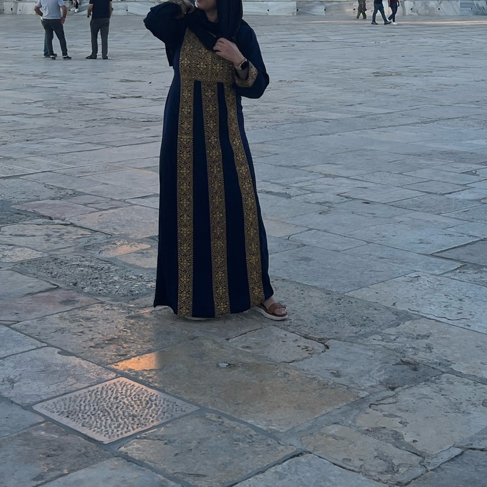 Modest dress, embroidered, abaya, Thowb